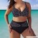 Amiley Hot Sale Holiday Women Dots Bikini Sets Two Piece Swimsuits Plus Size Swimwear Beach Suit Black B07DHL8BW5